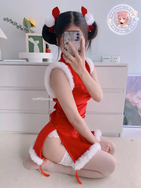双马尾网红二阶堂圣诞旗袍 [111P+1V/167M]