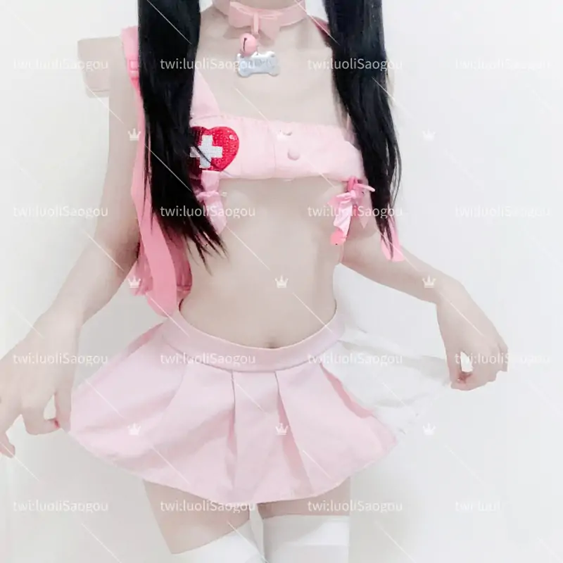 小雯宝宝(玩具兔)@luoliSaogou – 新增 27分钟 [JK情趣+斑点狗] [17P+2V/1.62G]