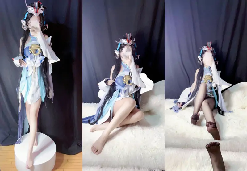 沐沐酱 – 新作 9分钟 Cos大乔白鹤粱神女 [34P+4V/806MB]