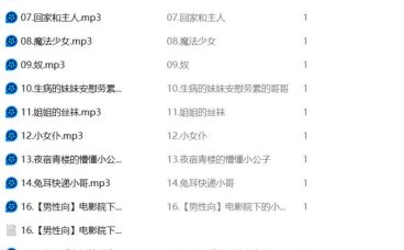 奶斯姐姐 asmr中文音声66部合集 [66mp3/2.33G]